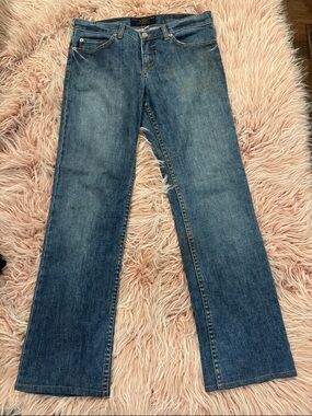Juicy Couture Dark Blue Denim Jeans with Gold Stitching